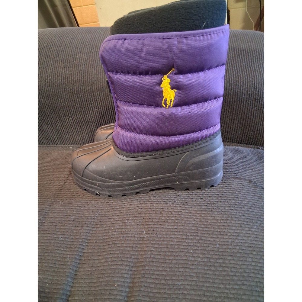 Polo Ralph Lauren Vancouver Snow Boots Lakers Purple Junior Youth Size 3